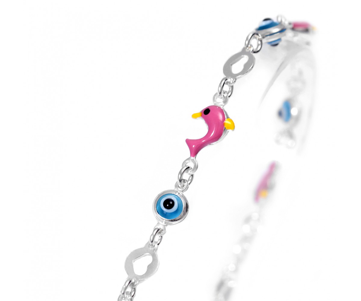 Evil Eye Dolphin Bracelet For Kids for evil eye protection