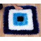 Square Crochet Evil Eye Mat - 52.00 cm / 20 in for evil eye protection