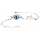 Celebrity Evil Eye Bracelet w Cross for evil eye protection