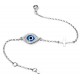 Celebrity Evil Eye Bracelet w Cross for evil eye protection