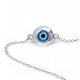 Classic Evil Eye Silver Bracelet for evil eye protection