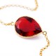 Gold Plated Silver Ruby Bracelet for evil eye protection