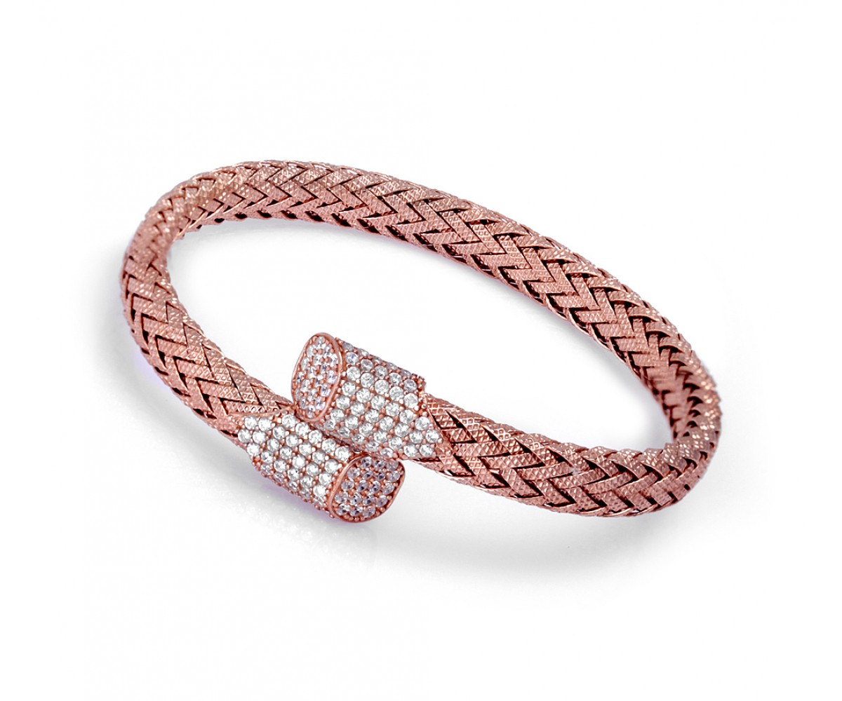 Italian Silver Cable Mesh Bracelet for evil eye protection