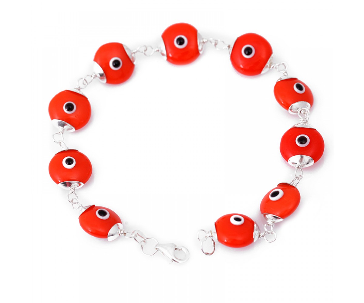Orange Evil Eye Bracelet for evil eye protection