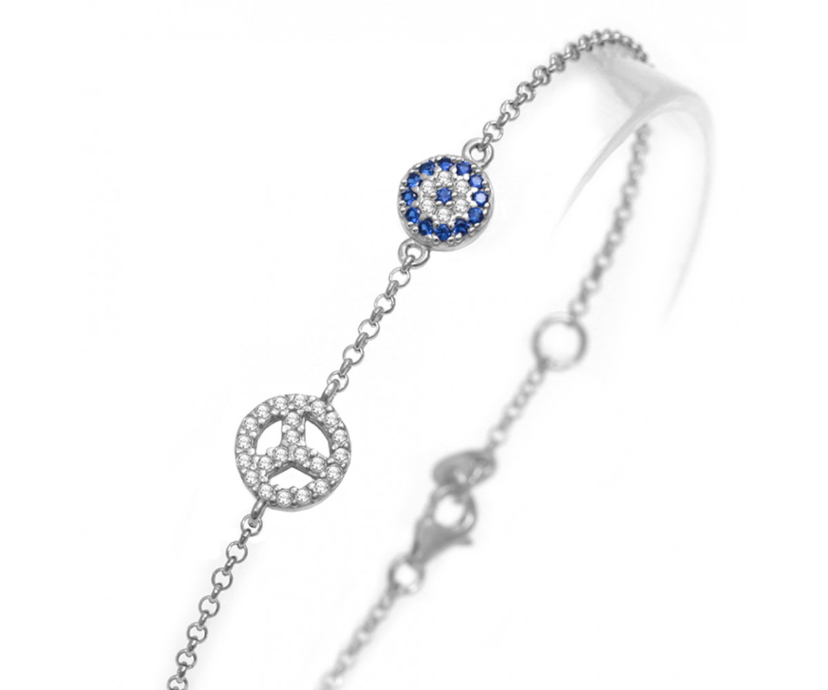 Peace and Luck Bracelet for evil eye protection