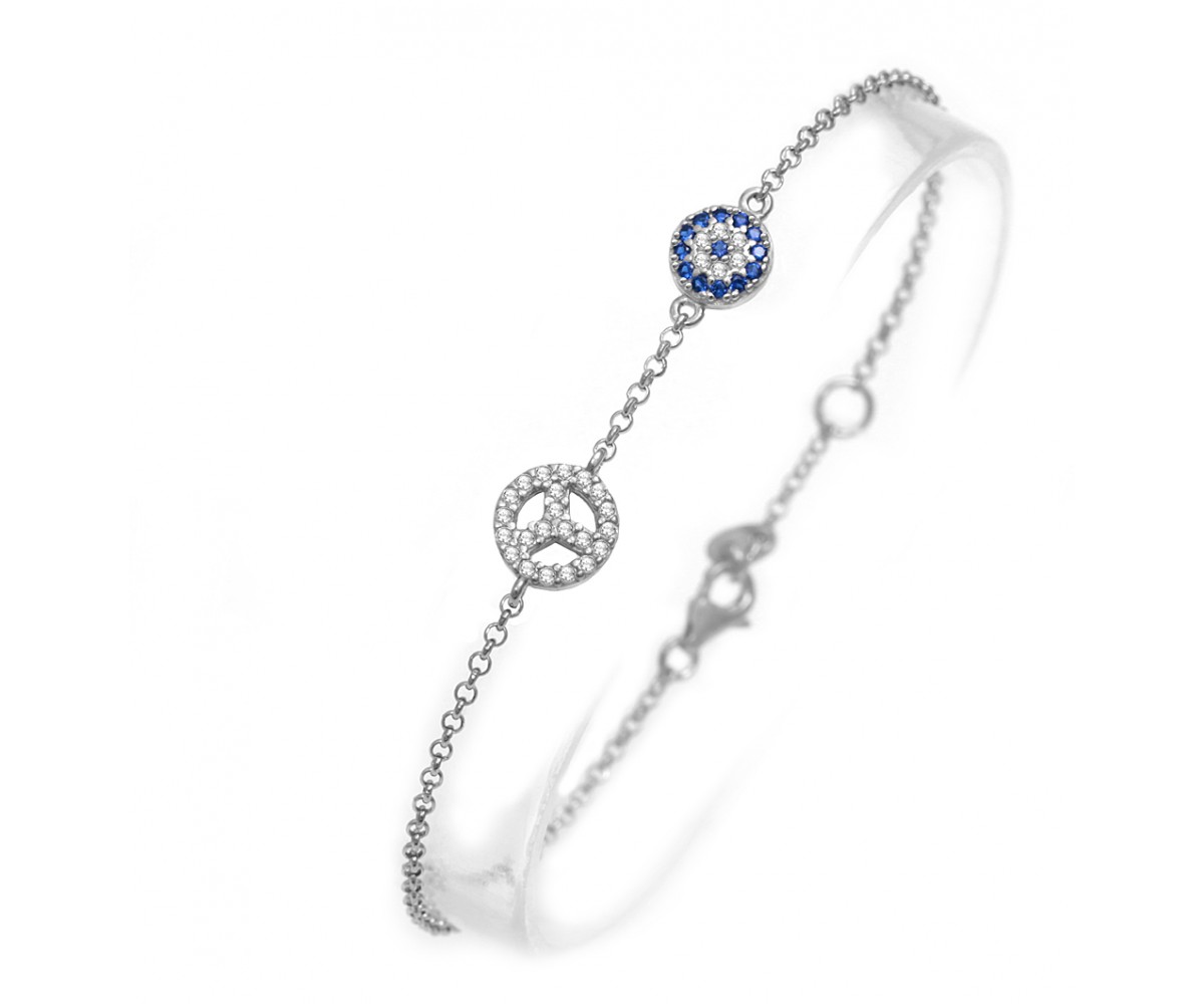 Peace and Luck Bracelet for evil eye protection