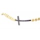 Pearl Amethyst Cross Bracelet for evil eye protection