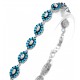 Silver Bracelet with Nano Turquoise Stones