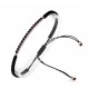 Silver Cz Bar Macrame Bracelet for evil eye protection