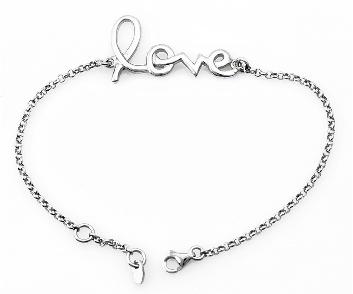 Silver Love Bracelet for evil eye protection