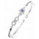 Sterling Silver Infinity Hamsa Bracelet for evil eye protection