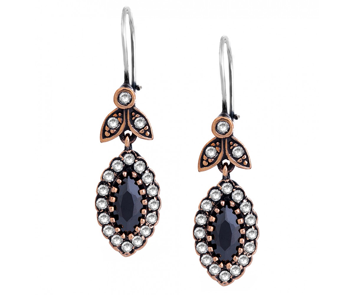 Antique Earrings with Marcasite for evil eye protection