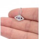 Evil Eye Earrings with Amethyst Stones for evil eye protection