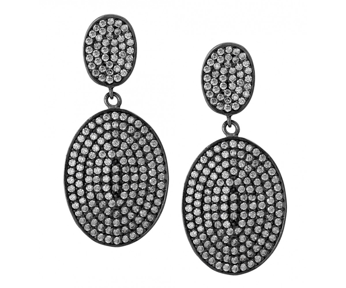 Glistening Cubic Zirconia Earrings for evil eye protection