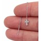 Long Chain Earrings with Mini Cross for evil eye protection
