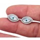 Mother of Pearl Evil Eye Earrings with Cz Stones for evil eye protection