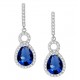 Sapphire Quartz Silver Earrings