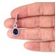 Sapphire Quartz Silver Earrings for evil eye protection