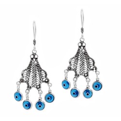 Alloy Dangle Earrings 35x128mm Antique Silver Fatima Hand EVIL EYE Fishhook  Ear Wire For Men And Women Jewelry Fashion 2183503 From 15,7 €