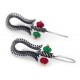 Silver Turkish Tulip Earrings for evil eye protection