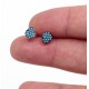 Sterling Silver Earrings with Nano Turquoise Stones for evil eye protection