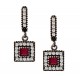 Turkish Style Ruby Earrings for evil eye protection
