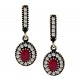 Turkish Vintage Ruby Earrings for evil eye protection