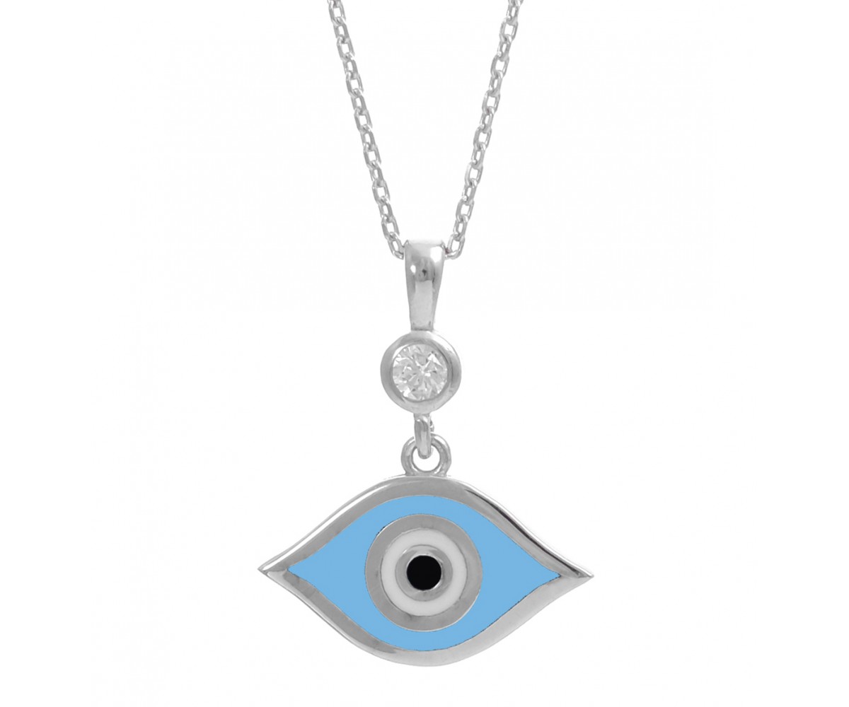 Silver evil eye necklace 