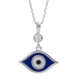 Silver evil eye necklace 