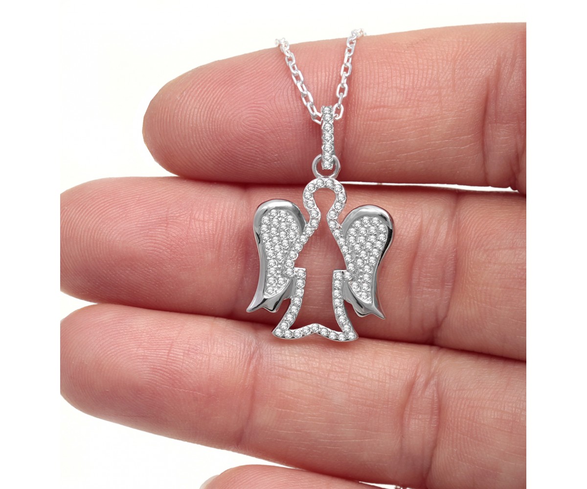 Angel Wings Sterling Silver Necklace for evil eye protection