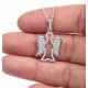 Angel Wings Sterling Silver Necklace for evil eye protection