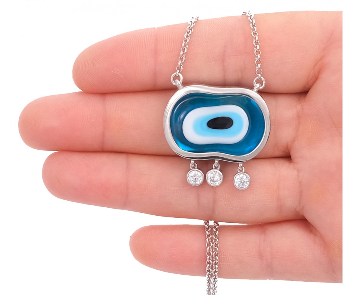 Blue Evil Eye Necklace for evil eye protection