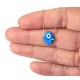 Blue Opal Hamsa Necklace with Evil Eye