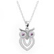 Celebrity Inspired Silver Owl Necklace for evil eye protection