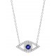 Designer Evil Eye Sapphire Necklace for evil eye protection