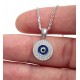 Evil Eye Necklace with Cubic Zirconias