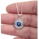 Evil Eye Necklace with Enamel Greek Mati