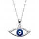 Evil Eye Necklace with Enamel Mal De Ojo