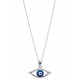 Evil Eye Necklace with Enamel Mal De Ojo for evil eye protection