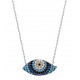 Evil Eye Necklace with Nano Turquoise Stones for evil eye protection