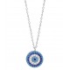 Evil Eye Necklace with Nano Turquoise Stones for evil eye protection