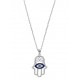 Filigree Hamsa Evil Eye Necklace for evil eye protection