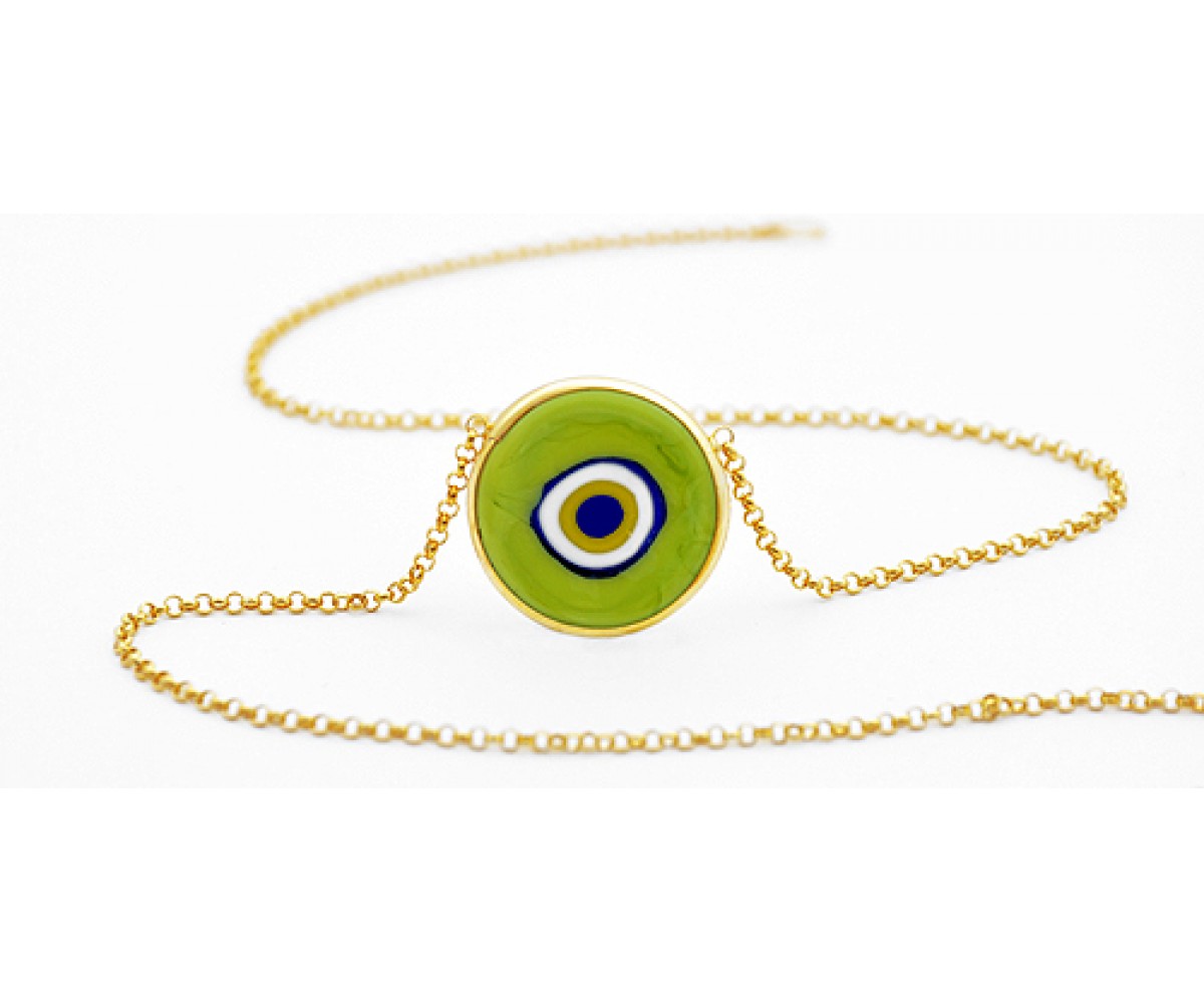Green Evil Eye Necklace for evil eye protection