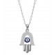 Hamsa Hand Necklace with Evil Eye for evil eye protection