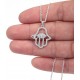 Hand Necklace with Cz Stone for evil eye protection