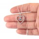 Heart Pendand Necklace with Evil Eye Charm for evil eye protection