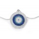 Large Evil Eye Disk Necklace for evil eye protection