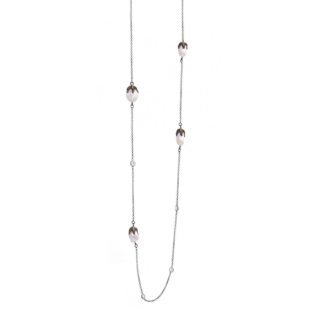 Buy Luxury Pearl Necklace in Silver Necklaces