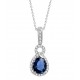Sapphire Quartz CZ Necklace