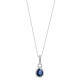 Sapphire Quartz CZ Necklace for evil eye protection